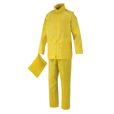 CONJUNTO AGUA IMPERMEABLE POLIESTER PVC AMARILLO