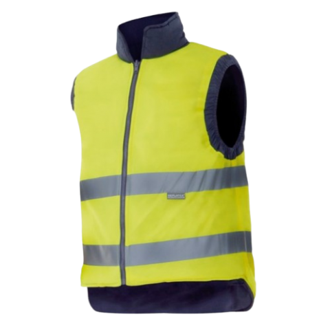 CHALECO ACOLCHADO REVERSIBLE ALTA VISIBILIDAD 