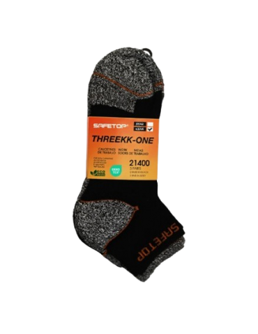 PACK 3 CALCETINES THREEKK-ONE TOBILLEROS NEGROS