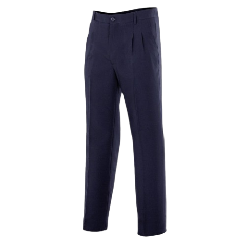 PANTALÓN HOMBRE PINZAS VEL. MARINO