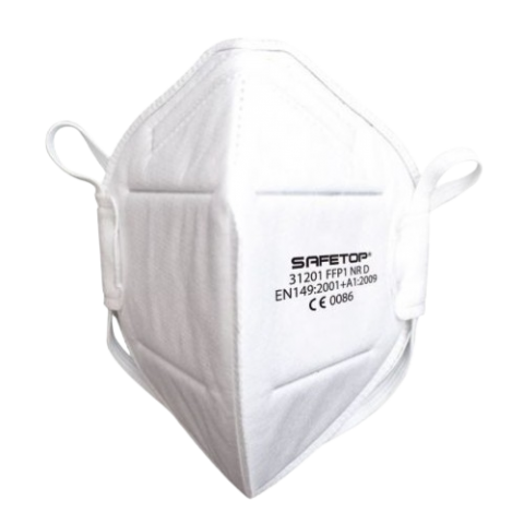 MASCARILLA FFP1 PLEGABLE VERTICAL METAL FREE