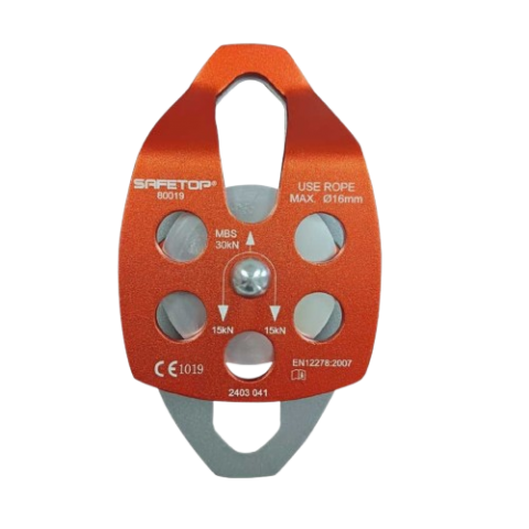 POLEA DOBLE ALUMINIO PARA CUERDAS HASTA 16MM