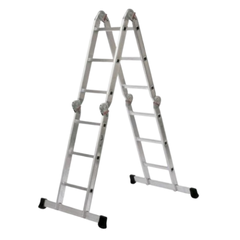 ESCALERA ALUMINIO 6 POSICIONES 12 PELDAÑOS