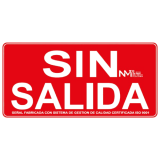 SEÑAL SIN SALIDA FOTOLUMINISCENTE 20x25
