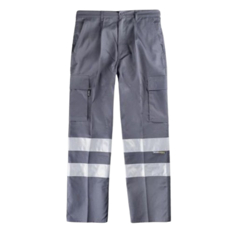 PANTALÓN ELÁST. CINTURA MULTIBOLSILLOS REFLECTANTE