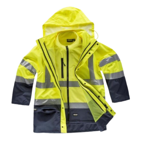 PARKA 4 EN 1 A.V: CHALECO DESMONTABLE/ IMPERMEABLE