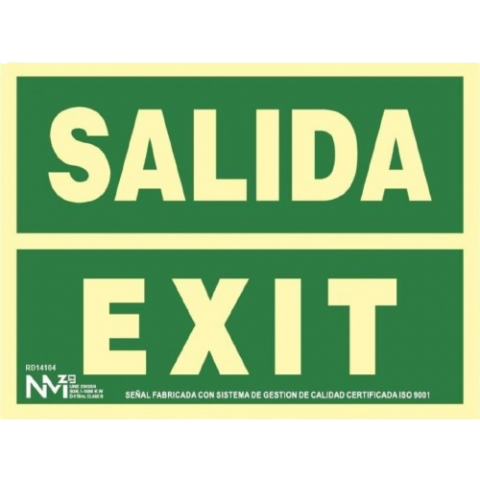 SEÑAL A4 SALIDA EXIT 