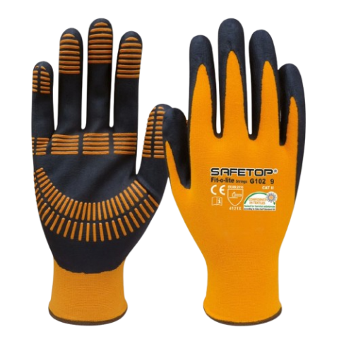 GUANTE FIT-O-LITE STRINGS NITRILO RAYAS EN PALMA
