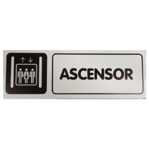 SEÑAL ASCENSOR 29X10CM
