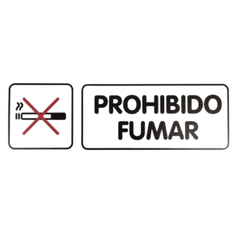 SEÑAL PROHIBIDO FUMAR 29X10