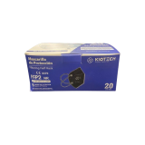 MASCARILLA FFP2 NEGRA KIO CAJA 20 UN.