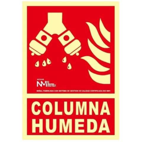 SEÑAL COLUMNA HÚMEDA 21x30 CM