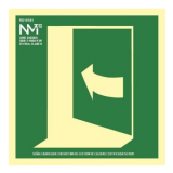 SEÑAL PUERTA EVACUACIÓN IZQUIERDA 21x21 CM