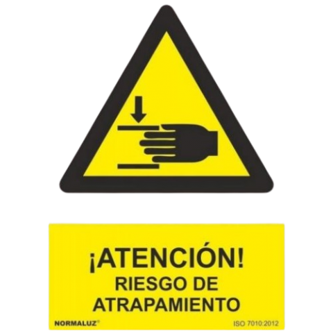 ATENCION RIESGO DE ATRAPAMIENTO 21x30