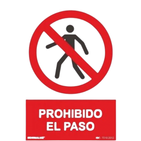 SEÑAL PVC 21X30 PROHIBIDO PASO - PERSONA