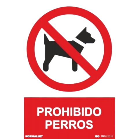 PROHIBIDO PERROS 21x30