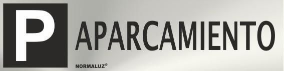 SEÑAL INOX 20X5 CM APARCAMIENTO