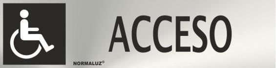 SEÑAL INOX 20X5 CM ACCESO