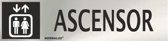 SEÑAL INOX. ADHES. ASCENSOR 200x50mm