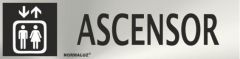 SEÑAL INOX. ADHES. ASCENSOR 200x50mm