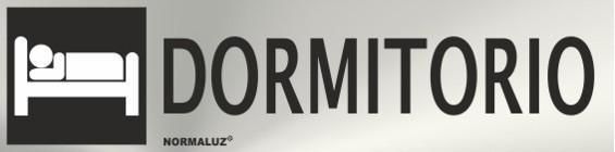 SEÑAL INOX 20X5 CM DORMITORIO