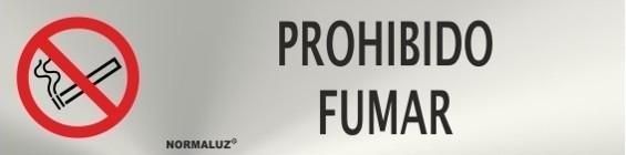SEÑAL INOX. ADHES. PROHIBIDO FUMAR 200x50mm
