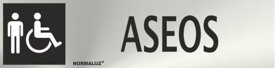 SEÑAL INOX 20X5 CM ASEOS HOMBRE/MINUSVALIDOS