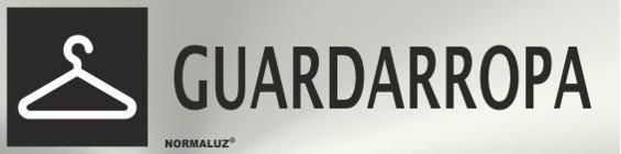 SEÑAL INOX 20X5 CM GUARDARROPA