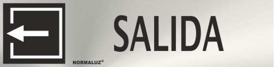 SEÑAL INOX 20X5 CM SALIDA