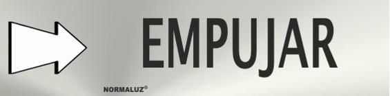 SEÑAL INOX 20X5 CM EMPUJAR