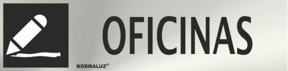 SEÑAL INOX 20X5 CM OFICINAS