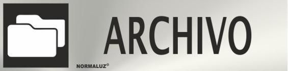 SEÑAL INOX 20X5 CM ARCHIVO