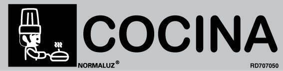 SEÑAL INOX 20X5 CM COCINA
