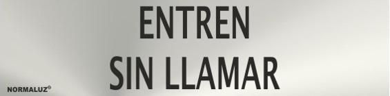 SEÑAL INOX 20X5 CM ENTRE SIN LLAMAR