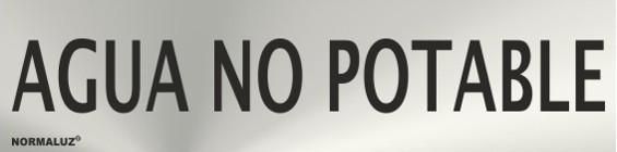 SEÑAL INOX 20X5 CM AGUA NO POTABLE