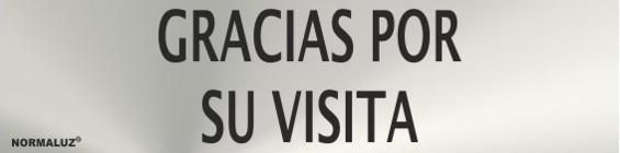 SEÑAL INOX 20X5 CM GRACIAS POR SU VISITA