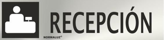 SEÑAL INOX 20X5 CM RECEPCIÓN