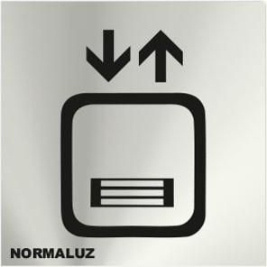 SEÑAL INOX 12x12 MONTACARGAS