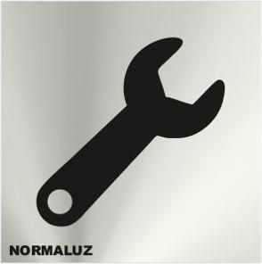 SEÑAL INOX 12x12 HERRAMIENTAS TALLERES