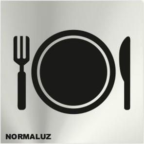 SEÑAL INOX 12x12 RESTAURANTE COMEDOR