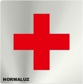 SEÑAL INOX 12x12 HOSPITAL BOTIQUIN