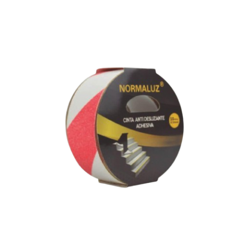 CINTA ANTIDESLIZANTE BLANCO/ROJO 5cm.x10m.