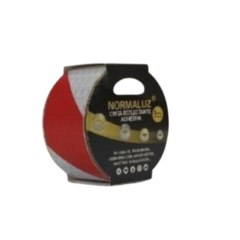 CINTA BLANCO/ROJO ADHESIVA REFLECTANTE 50MM X 5MT 