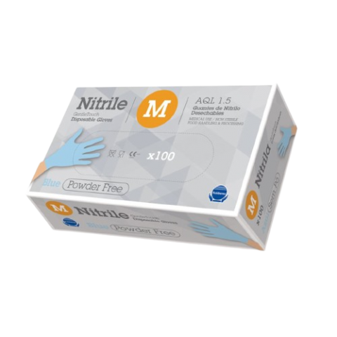 CAJA 100 GUANTES NITRILO DESECHABLES RUBBEREX