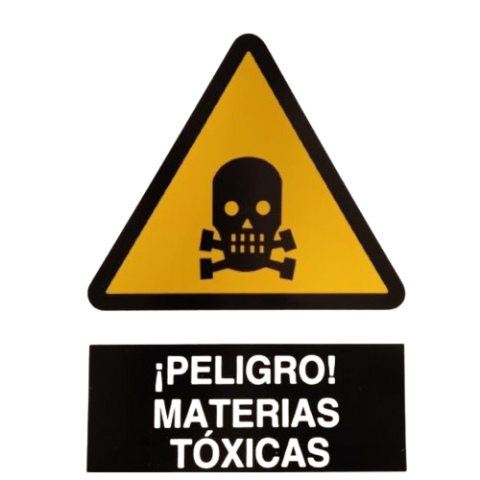SEÑAL PELIGRO MATERIAS TÓXICAS 21X29CM