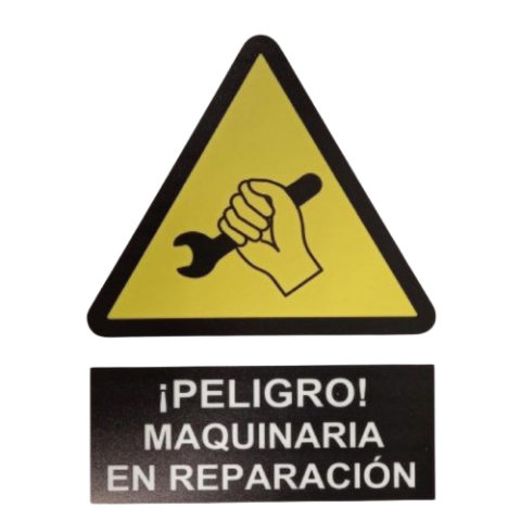 SEÑAL ATENCIÓN MAQUINARIA REPARACIÓN 21X29CM