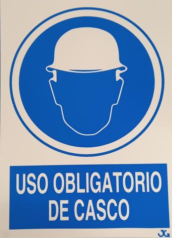 SEÑAL USO OBLIGATORIO CASCO 21X29CM