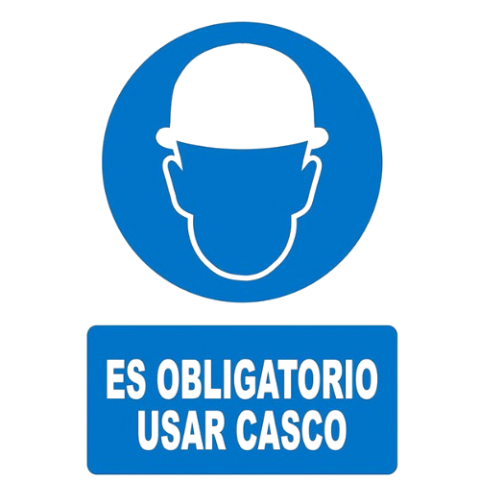 SEÑAL USO OBLIGATORIO CASCO 21X29CM