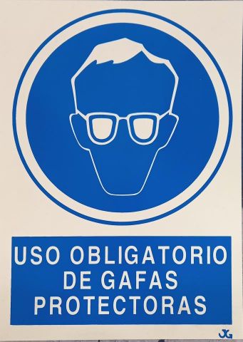 SEÑAL USO OBLIGATORIO GAFAS PROTECTORAS 21X29CM