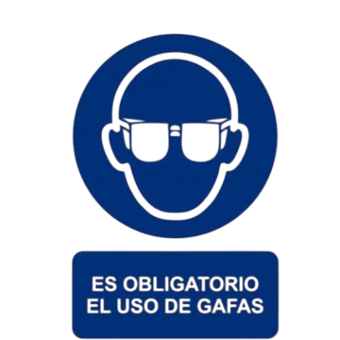 SEÑAL USO OBLIGATORIO GAFAS PROTECTORAS 21X29CM